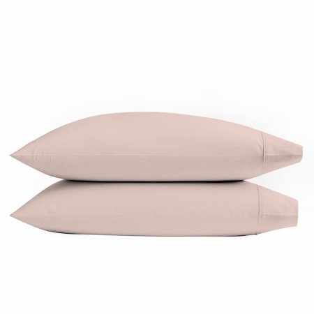 100% Cotton Percale Pillowcases Cool & Crisp Standard Blush by Color Sense
