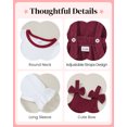 thumbnail image 6 of Yaoqi 2T Toddler Girl Outfit Set 3T Child Girls Clothing Long Sleeves T-shirt Top Bowknot Suspender Dress 2pcs Skirt Set Red, 6 of 7