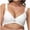 White, variant on Women's Versatile Thin Cup Sponge Bra With Widened Shoulder Straps Solid Color Summer T Shirt White 34B
