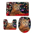 thumbnail image 4 of DOLITY 3pcs/set Christmas Series Non-Slip Flannel Bathroom Mat Rug G, 4 of 6