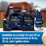 (2 pack) Farnam Repel-X pe Fly Spray Concentrate for Horses & Dogs, Insect Repellent for Mosquitoes, Ticks & Gnats, 32 fl oz Concentrate Makes 8 Quarts