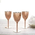 thumbnail image 6 of Efavormart Set of 6 - 8Oz - Rose Gold Metallic Premium Disposable Wine Glasses, Stemmed Wine Goblets for Wedding, Outdoor Receptions, Banquets, Holiday Dining, 6 of 11