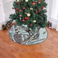 thumbnail image 2 of FMSHPON Abstract FlowersButterflies Xmas Christmas Tree Skirt Stand Mat for Holiday Party Decoration Indoor Outdoor 48 inches, 2 of 3
