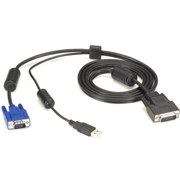Black Box KVM Switch Cable VGA and USB to HD26 12ft KVM Switch