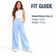 thumbnail image 6 of Forever 21 Girls Sweatpants Cotton Blend Fleece Wide Leg Baggy Pants with Pockets and Elastic Waistband, 6 of 7