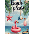 thumbnail image 4 of Colorful Design Beach Banner Flamingo Beach Please Starfish Ocean Decor for Summer Party Holiday Vacation Outdoor Event, 4 of 8