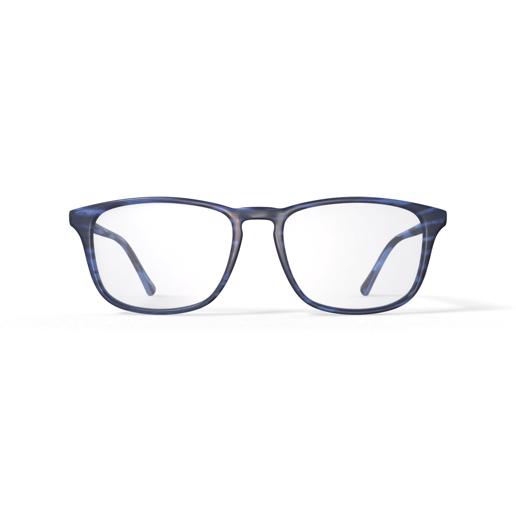 Bio Eyes Men's Crane Square Prescription Eyeglasses with Case, Navy Blue