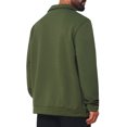 thumbnail image 3 of Men's Casual Shacket Button Long Sleeves Trucker Jacket for Everyday Wear XL Green, 3 of 6