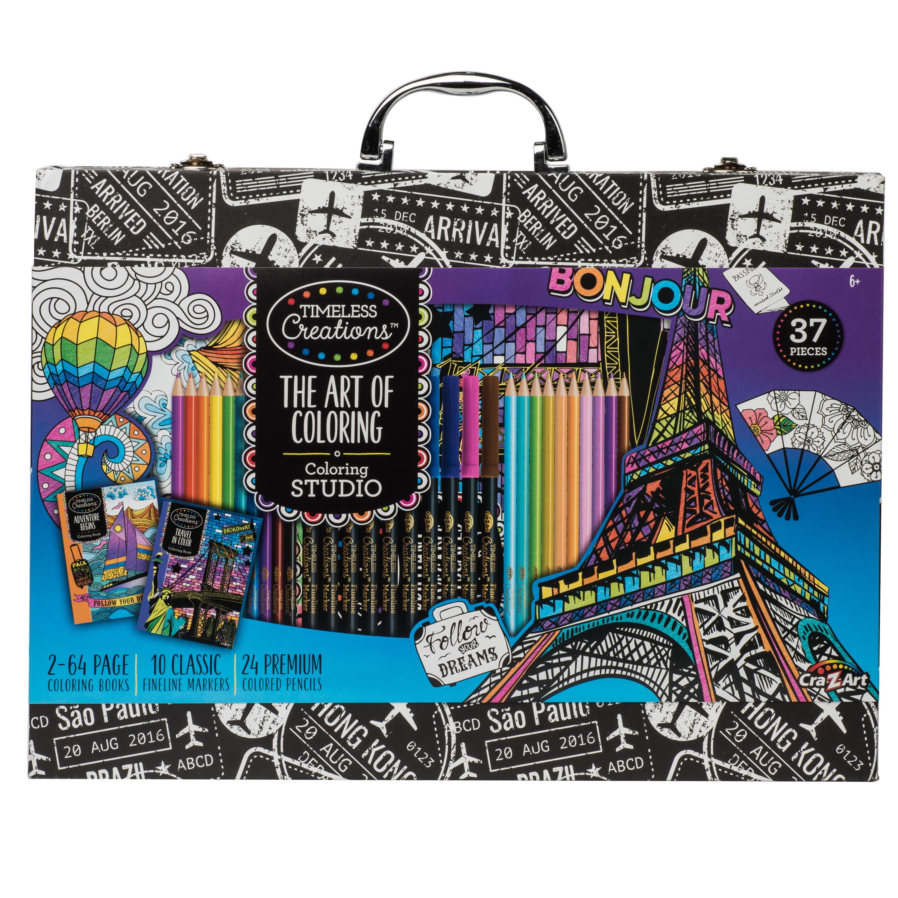 Cra-Z-Art Timeless Creations Adult Coloring Art Set, Holiday Gift