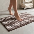 thumbnail image 2 of Unique Bargains Ultra Soft Non Slip Machine Washable Chenille Bath Mat Brown 24" x 16", 2 of 7