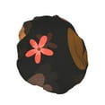 thumbnail image 2 of YFYANG Women's Double Waterproof Shower Cap, Flower and Leaf Pattern Reusable Hair Cap for All Hair Styles and Head Sizes, 2 of 9