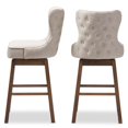 thumbnail image 3 of Baxton Studio Gradisca Modern and Contemporary  2-Piece Swivel Bar Stool Set Beige, 3 of 5