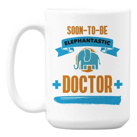 

Elephantastic Doctor White Ceramic Coffee & Tea Mug for a Future Vet (15oz)