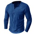 thumbnail image 3 of uikmnh Men T Shirts Slim Fit Tie Dye Long Sleeve Shirt with Button Details Relaxed Wash Finish and Classic Design for Casual Wear Size:2XL, 3 of 4