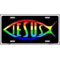 thumbnail image 1 of Jesus - Poisson Arc-en-Ciel Christian Ichthys Plaque d'Immatriculation, 1 of 4
