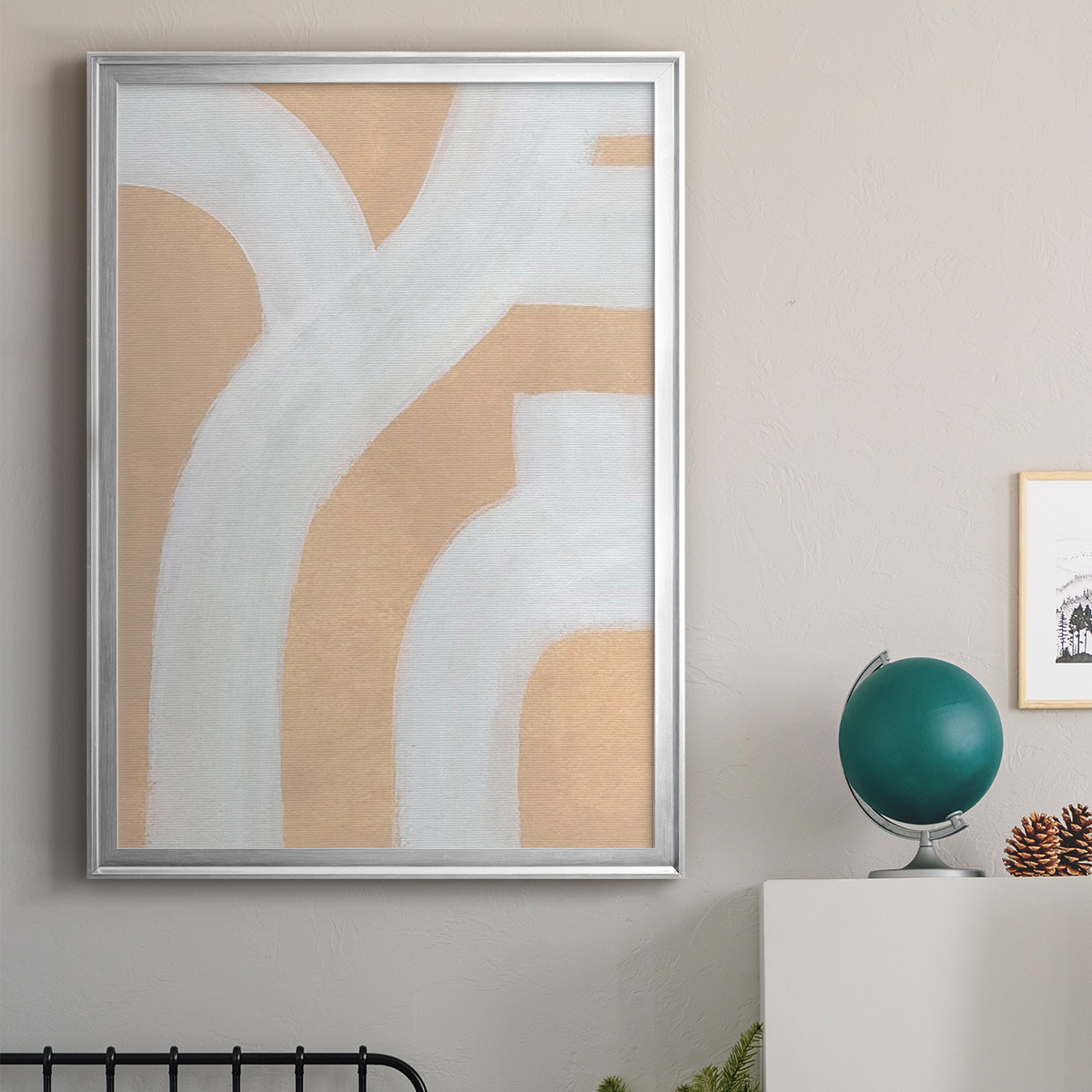 Neutral Winding Paths I Premium Framed Print, in Gold, Black, or Silver - Ready to Hang