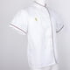 thumbnail image 4 of Uniforme unisex Camisa Ropa de cocinero Abrigo Chaqueta de trabajo de manga corta 5 Tamaños 2 Costura roja XXL Cola Uniforme de chaqueta de chef para hombres, 4 of 8