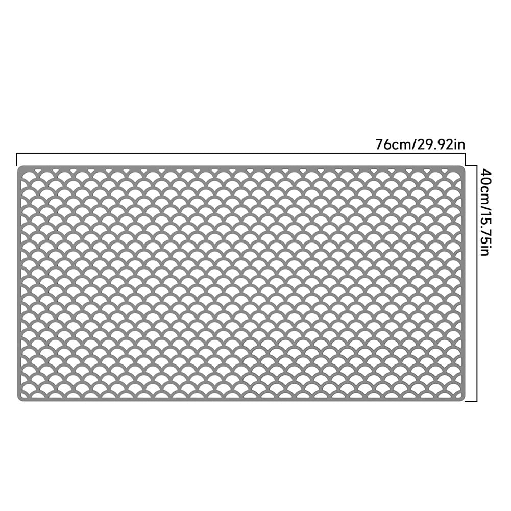 YLLSF Sink Protectors for Kitchen Sink,29.92"x15.7" Large Non-slip Silicone Sink Mat Gray