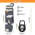 thumbnail image 3 of Owls Clouds Pattern Sport Water Bottle Tritan with Straw 1000ml Portable for Outdoor Daily Use, 3 of 7