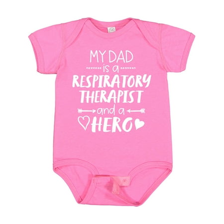 

Inktastic My Dad is a Respiratory Therapist and a Hero Boys or Girls Baby Bodysuit