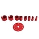 thumbnail image 2 of Kit de 9 brocas de diamante de 20 a 68 mm, vástago M14, sierra de corona y disco de amolar de 125 mm para azulejos, granito, mármol y ladrillos., 2 of 14