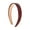 Brown, variant on 1 inch Vegan Leather Headband for Women and Girls (Red)