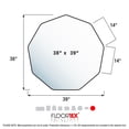 thumbnail image 4 of 9Mat® Polycarbonate 9-Sided Pink Gaming Chair Mat for Carpets up to 1/2" - 38" x 39", 4 of 9