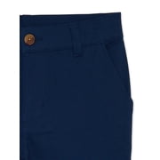 Wonder Nation Boys School Uniform Flat Front Pants, 2-Pack, Sizes 4-18 & Husky