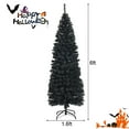 thumbnail image 4 of Costway 6ft Unlit Artificial Christmas Pencil Tree with Metal Stand Black, 4 of 10