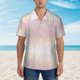 thumbnail image 2 of Fotbe Glitter Light Pearl Camisa Hawaiana para Hombre Unisex – Camisa Casual de Verano con Botones de Manga Corta de Algodón y Lino,Small, 2 of 7