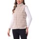 thumbnail image 4 of INSPIRE CHIC Chaleco de piel sintética elegante sin mangas con cremallera para mujeres, ideal para uso casual, color beige, 4 of 6