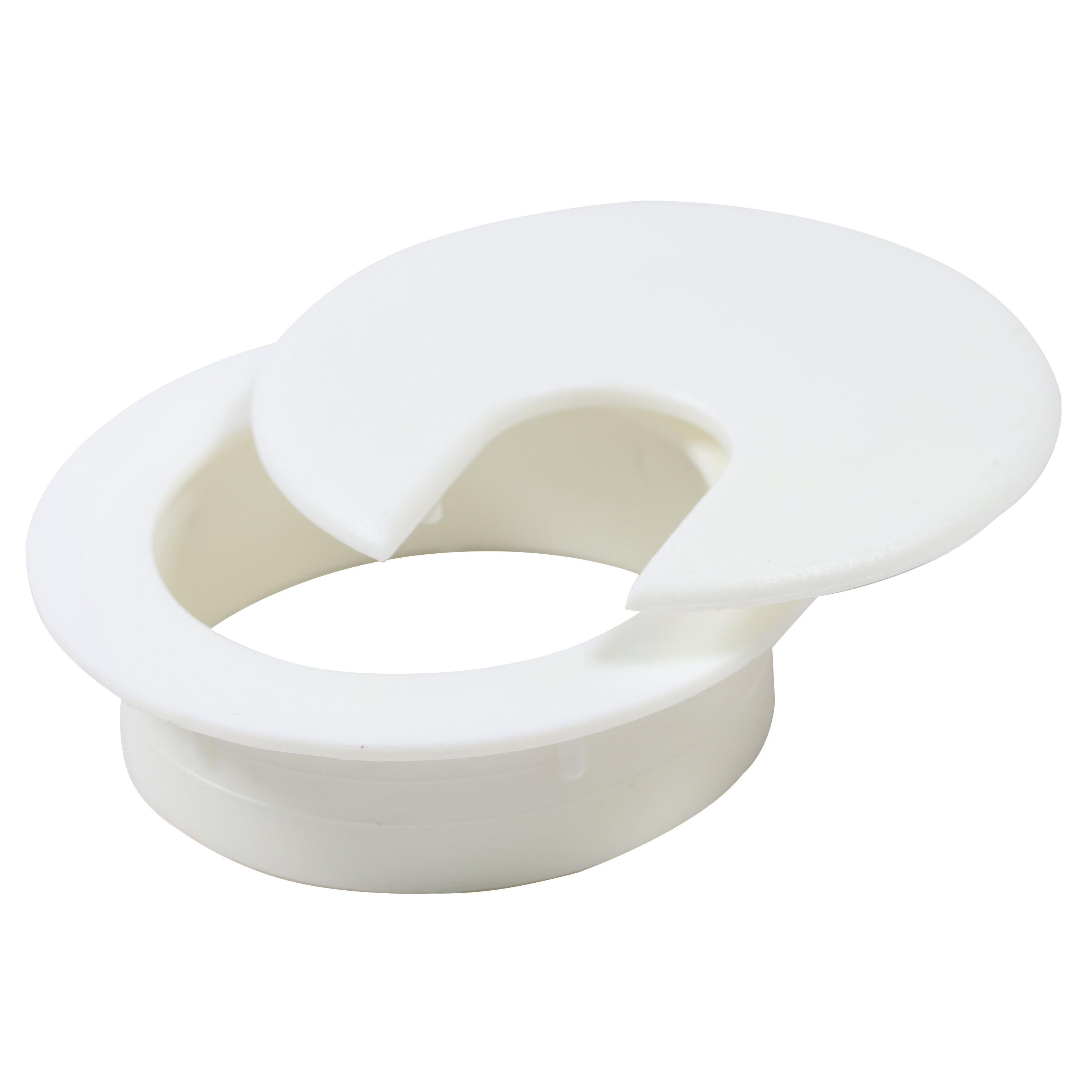Rok Hardware 25 Pack Round Grommet, 2" (51mm) Diameter, Made of ABS, White Finish
