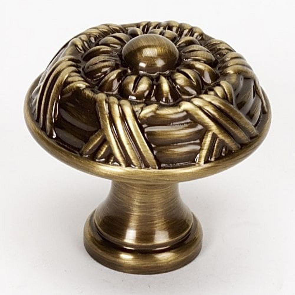 Alno A880-14-PB Ribbon and Reed 1-1/4" Cabinet Knob Polished Brass
