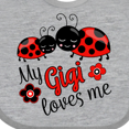 thumbnail image 4 of Inktastic My Gigi Loves Me with Cute Ladybugs Boys or Girls Baby Bib, 4 of 4