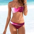 thumbnail image 3 of Women's Gradient Print Tankini Set, Two Piece Swimsuit, Beach Pool, Bathing Suit, 3 of 5