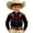 Black, variant on Boys Long Sleeve Western Print Shirt Cowboy Top Casual Button Up Blouse Youth Clothes