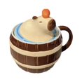 thumbnail image 1 of 3D Capybara Mugs 450ml Cute Capybara Coffee Mugs With Lid, Tea Mug, 1 of 6
