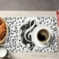thumbnail image 5 of Music Note Placemats Set of 4, 12 x 18 Inch Decorative Place Mats for Dining Table Decor, Linen Washable Table Mats for Kitchen Outdoor Party Home Decor, 5 of 6