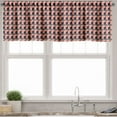 thumbnail image 3 of Ambesonne Illusion Valance & Curtain, Dimension Based Box Print, 55"x24", Coral and Dark Purple, 3 of 7