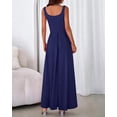 thumbnail image 5 of BTFBM Women Summer Square Neck Maxi Dress Spring Elegant Classy Sleeveless Formal Wedding Guest Cocktail Dresses, 5 of 8