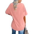 thumbnail image 5 of Otvok Ladies Shirts Women's Plus Size Tops V Neck Short Sleeve T-Shirts Summer Tees Casual Loose Fit Tunic Tops, 5 of 6