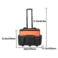 thumbnail image 2 of KFFKFF Rolling Tool Bag with 110 lbs Capacity, 27 Pockets, Durable Design with Wheels, Adjustable Handle and Stable Base, Ideal for Construction and Mechanic Tool Organization, 2 of 9