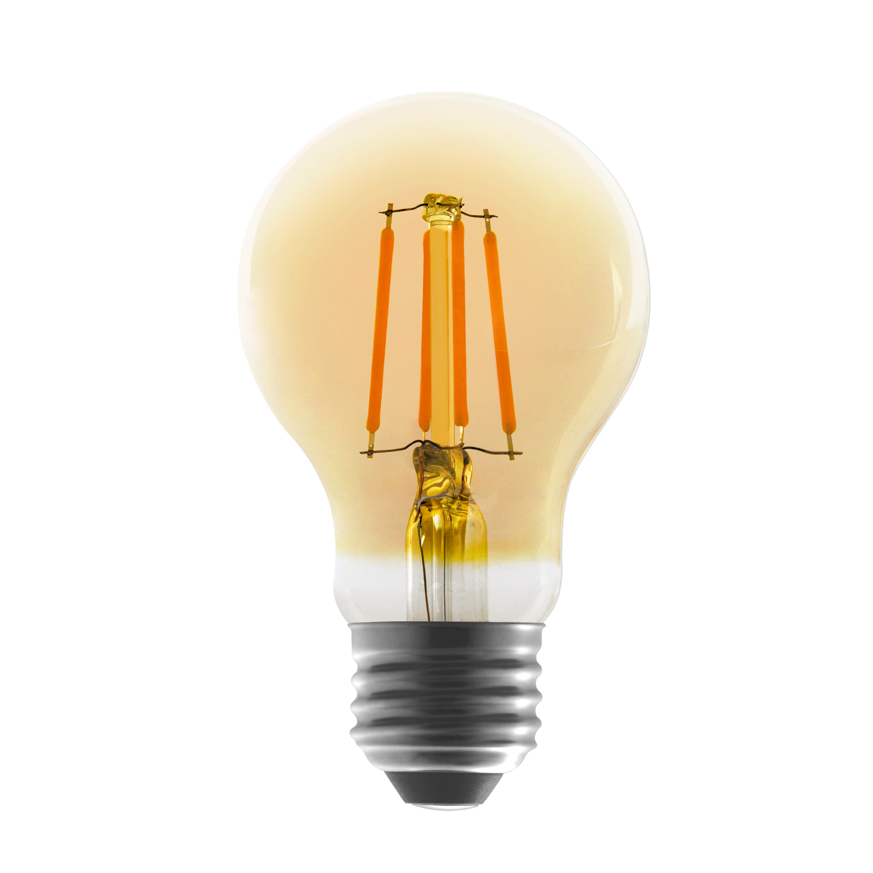 Better Homes & Gardens LED Vintage Light Bulb, A19 40 Watts Amber Classic Filament, E26, Dim - 4 Pk