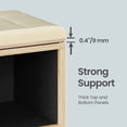 thumbnail image 5 of LEDREM Storage Ottoman with Hinged Lid, 14-Gallon Footrest Stool with Solid Wood Frame, 660lb Capacity for Living Room, Bedroom, Summer Sand, 5 of 7