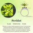 thumbnail image 6 of Peridot Ring in 925 Sterling Silver - Genuine Natural Peridot Gemstones - Three Stone Engagement Promise Birthstone Trilogy Rings for Women Birthday Christmas Gifts for Women Size 5, 6 of 7