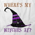 thumbnail image 2 of Where's My Witches At T-Shirt | Cool Halloween White Tee Gift, 2 of 5