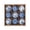 Blue White Chinoiserie, variant on Yardvibe Rustic Christmas Tree Ornament Set, 9 Pcs Fabric Wrapped with Gold Caps, Hanging Holiday Decor for Party Fireplace Mantel, Blue White Chinoiserie