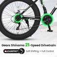 thumbnail image 4 of Newst 26 inch Fat/Normal Tire Mountain Bike, 21 Speed with Dual Front Suspension, Double Disc Brake and High Carbon Steel Frame Anti-Slip Bicycle, Mens and Womens, 4 of 8