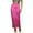 Hot Pink, variant on Womens Skirts Pu Leather Spliced Split Fitted Mid-Length Sheath Skirts Zip Waist Tight Curve Shaping Trendy Daily Street Skirts