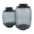 thumbnail image 6 of DecMode 13", 11"H Textured Ombre Black Glass Vase, Set of 2, 6 of 11